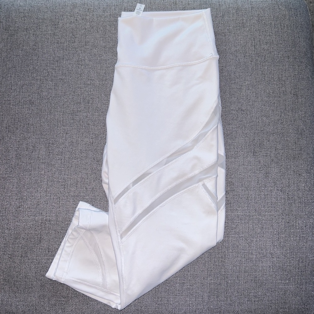 LULULEMON Wunder Under HR Crop 21” Mesh White Size 12